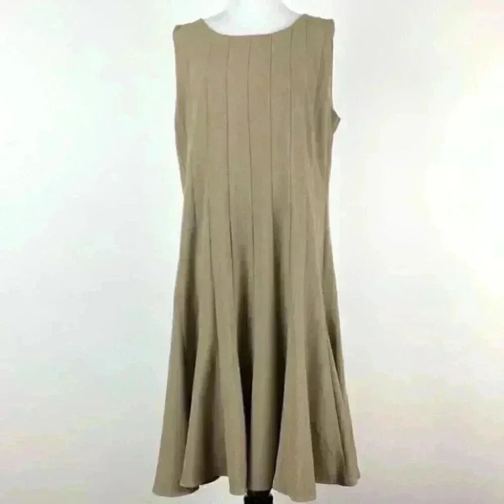 R&M Richards dress size 18 W tan tulip career